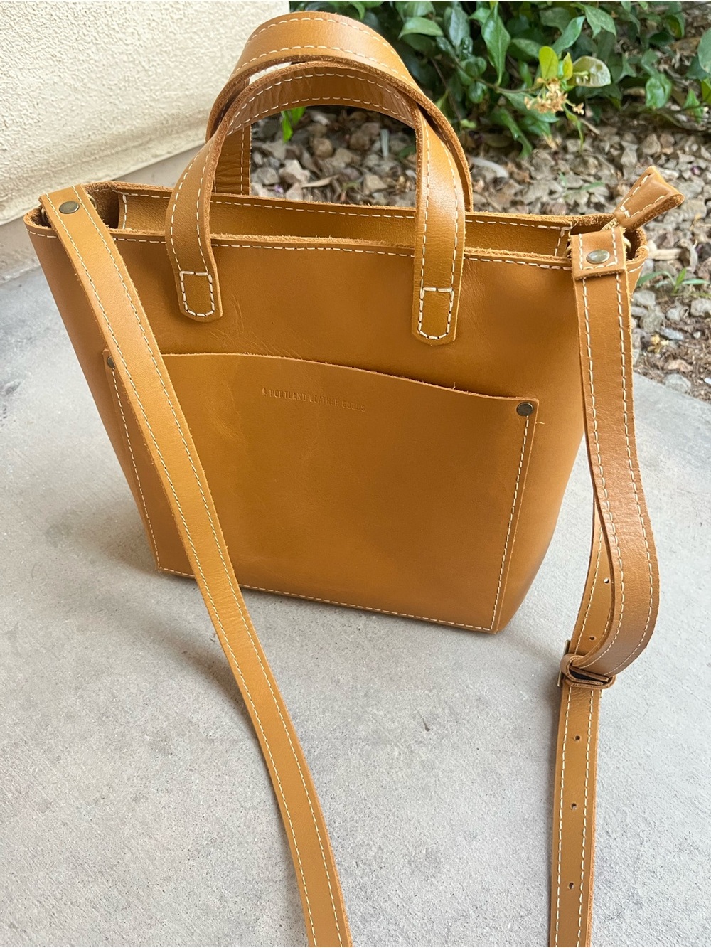 Portland Leather Mini Crossbody in Mango